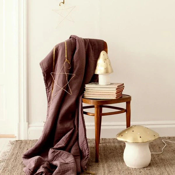 Mushroom Lamp - Gold Top