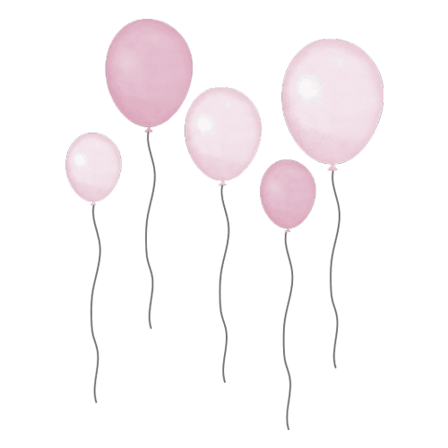 Rose Balloons Wall Stickers