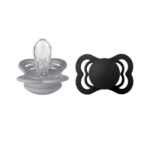 Bibs Supreme 2 Pack Silicone - Cloud & Black